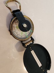 Taylor Engineer Lensatic Compass Black Metal Military Style Hiking Camping