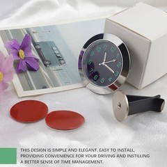 Car Dashboard Clock, Mini Luminous Car Clocks, Universal Automotive Silver
