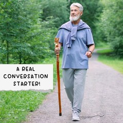Wood Carved Walking Stick – Lightweight and Strong Wooden Treckking Pole & Ca…
