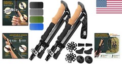 Foldable Hiking Poles – Adjustable Lightweight Aluminum Trekking Sticks