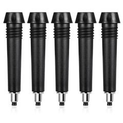 5 Pack Trekking Pole Carbide Tips Universal Hiking Rod End Tip black