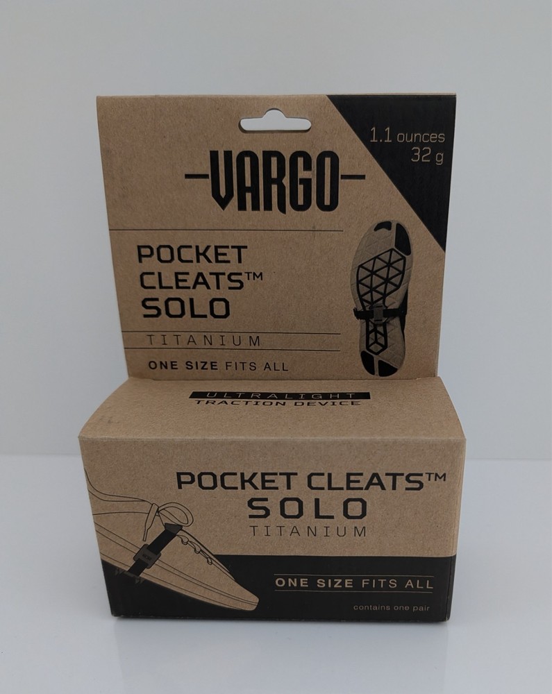 Vargo Pocket Cleats Solo Titanium Lightweight Cleats for Backpacking