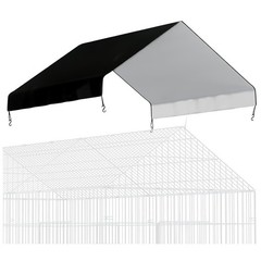 Durable Oxford Cloth Outdoor Chicken Coop Cover Black Waterproof Sunshade