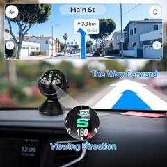 Adjustable Car Compass with Stick-On Base | Universal Dashboard Navigation