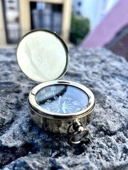 Nautical vintage Compass Brass WWII military Pocket Compass