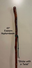64” Eastern Hophornbeam Hiking Stick Handmade & Finished 🇺🇸