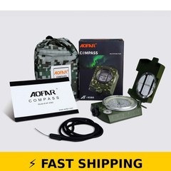 AOFAR Military Compass AF-4580 Waterproof Camo Hiking Camping Gear