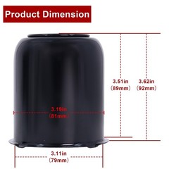 Trailer Wheel Center Caps 3.19 Inch for Trailer Truck RV Wheel Rims 4 Closed-…