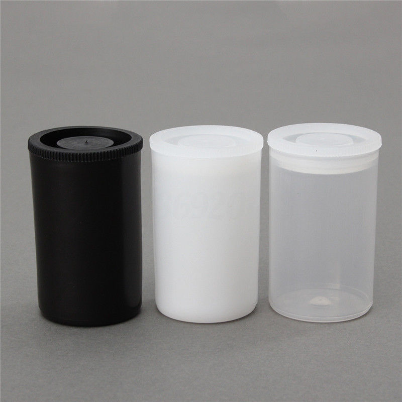 10-100pcs Plastic Empty Black/White 35mm Bottle Film Cans Canisters Containers
