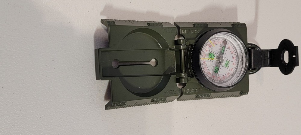 Lensatic Compass Military Folding Sighting Navigation Tactical Green Illuminated