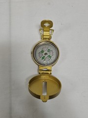 Vintage Fox Engineer Metal Directional Compass Precise Navigation Tool Gold Tone