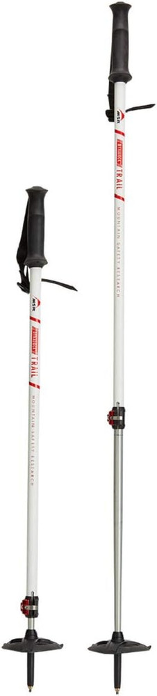 Dynalock Trail 2-Section Alumunium Backcountry Poles, White, 80-140Cm
