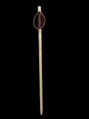 1 in. Hickory Hiking Staff With leather Handle and Wrist Strap. 40 in. to 60 in.