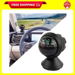 Compass for Car with Bottom Stick Car Compass Ball,Adjustible and Night Vision C