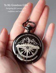 Grandson Gifts from Grandma Grandpa, Go Confidently Pocket Compass Engraved B…