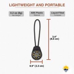ZiprComp – Micro Ball Compass with Lanyard | Zipper Pull Compass for Jacket, …