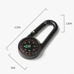 FOR For compass Keychain Clip with Carabiner Temperature Resistant Metal Build