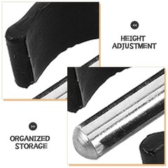 14Pcs Reusable C Shaped Buckle Clips for Walking Cane Attachments Black ABS Set