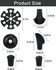 12 puntas goma baston de el trekking antideslizante universales resistentes