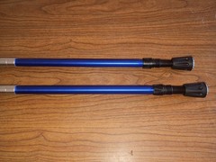 BISINNA Collapsible Trekking Hiking Poles- 2 Pack Folding Blue 115-135cm