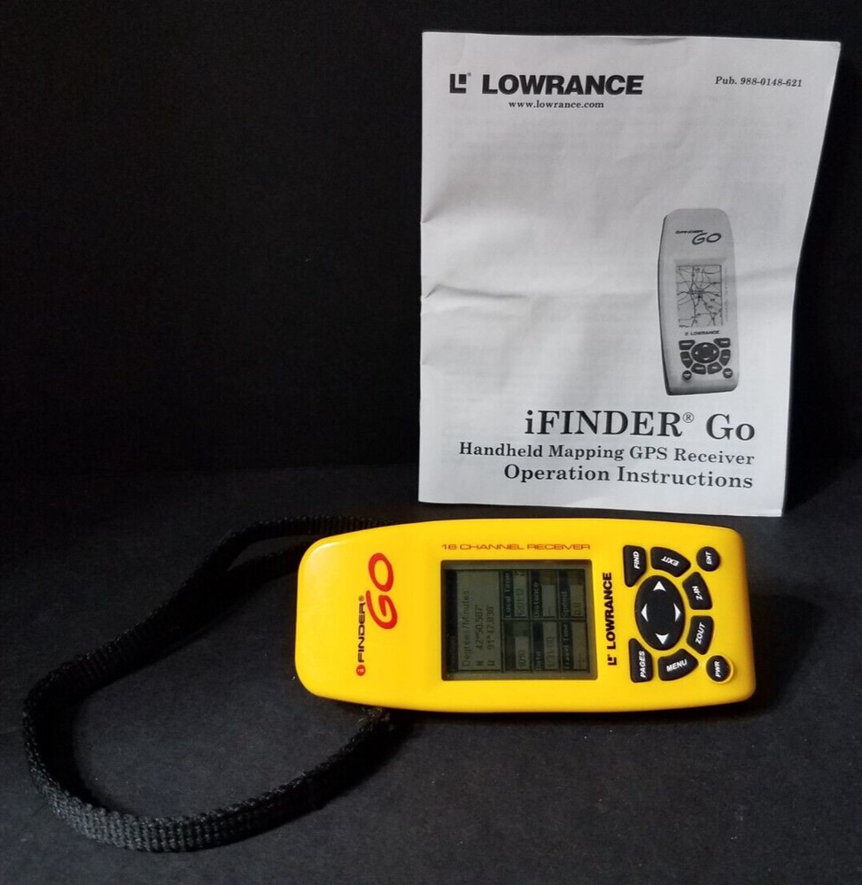*WORKS* Lowrance iFinder Go GPS Receiver – 16 Channel – 2AA Batteries NOT INCLUD