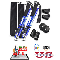 Trekking Poles Aluminum Alloy 7075 Collapsible Hiking Sticks Telescopic with