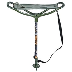 Camou Outdoor Walking Stick with Adjustable Seat Shooting Stick Hunting Stool
