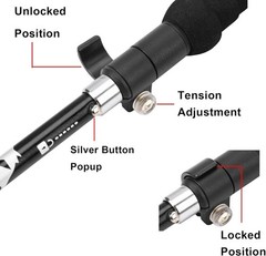 Ultralight 7075 Aluminum Trekking Pole – Adjustable, Foldable for Adventurers