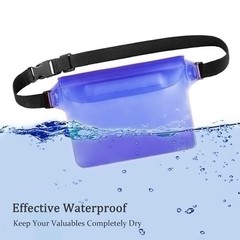 CADONO 2-Pack Waterproof Pouch with Adjustable Waist Strap—Screen Touch—Black