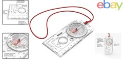 Durable Hiking Compass with Glow In The Dark Feature and Declination Adjustment