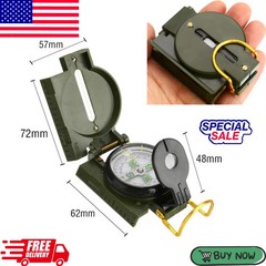 Compass Lensatic Versatile Military Camping Hiking Survival Outdoor Activity US