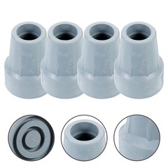 4Pcs Grey Rubber Feet Hiking Pole Tips Shock Absorbing Non Slip Replacement