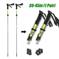 2X Collapsible Trekking Hiking Poles Folding Walking Sticks Lightweight Aluminum