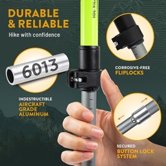 Pair 2 Trekking Walking Hiking Sticks Poles Adjustable Alpenstock Anti-shock