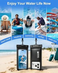 Floating Waterproof Phone Pouch 2 Pack, IP68 Waterproof Phone Case 7.2 inch