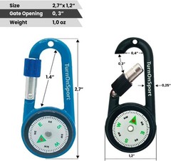 2 Pack Carabiner Clip On Compass Hiking – Compact Compass Keychain Backpacks …