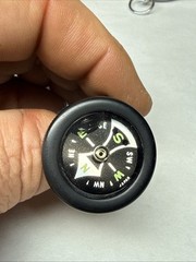 7 Vintage Japan Compass Pocket Wrist Pin On Hunting Hiking Glow In Dark ATCO