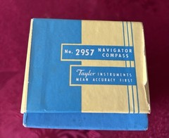 RARE Vintage Taylor Compass With Box #2957 Auto Boat Plane Used
