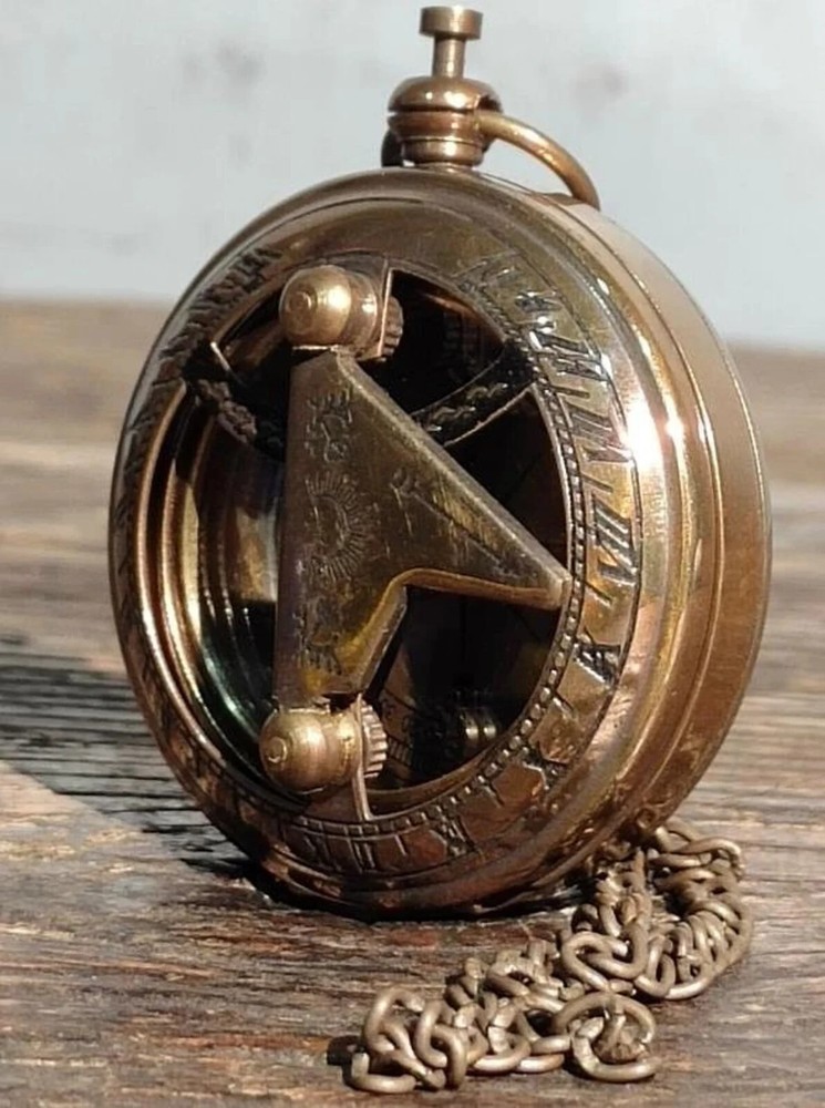 2 ” brass Compass , Unique design，exquisite workmanship, Chinese antique