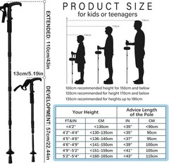 Retractable Aluminum Trekking Pole – Lightweight & Shock-Absorbing for Hiking