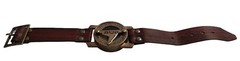 Nautical Brass Compass Watch with Brown Leather Band Antique Sundial Compass