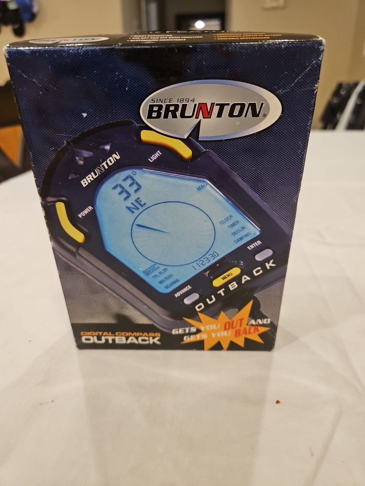 Brunton Outback Digital Compass Geocache Orienteering Tested Works Needs Battery