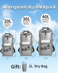 Grey Dry Bag Backpack 20L – Grey