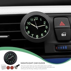 Car Dashboard Clock, Mini Luminous Car Clocks, Universal Automotive Black
