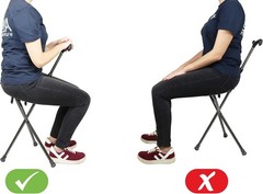 Cane with Seat Folding Lightweight, Carbon Fiber, Height Adjustable, Cane Chair