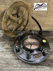 5 inches Large Sundial Compass in Rosewood Case – Best Vintage Gift for Antique