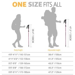 Hiking Poles Collapsible Trekking Poles – Aluminum Alloy 7075 Walking Sticks …