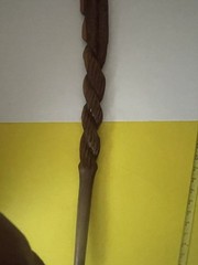 African Hand Carved Walking Stick 38 1/2 Inches Tall