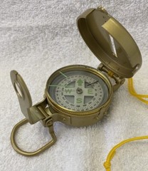 Lensatic Compass Model 14-829 With Box Excellent Condition & Box
