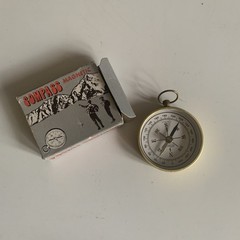 Vintage Compass Pocket Made In Taiwan Edge Mark Magnetic Endangered Skill Set